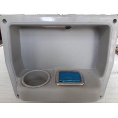 Pannello con luce, porta cenere e porta bicchiere da incasso