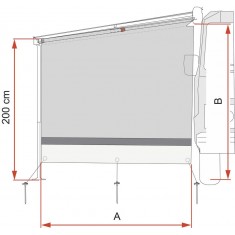 Sun view Side - Parete/Zanzariera laterale per Tendalini e Caravanstore