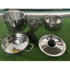Pentole popote acciaio set 6 pezzi