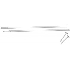 Set paleria per porta Privacy in alluminio - Kit Poles