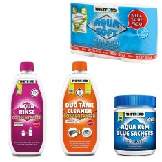 Set bagno Rinse, Sacchetti Kem, Duo Tank e Carta igienica