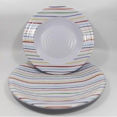 Set 8 Piatti Melamina Arcobaleno