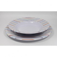 Set 8 Piatti Melamina Arcobaleno