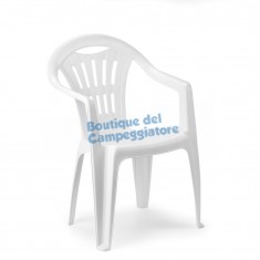 Sedia monoblocco impilabile schienale basso