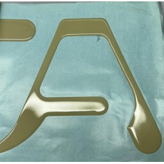 Logo originale Arca Cromato a rilievo Crema - 59x17