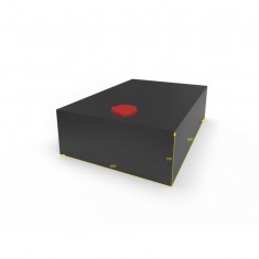 SERBATOIO ACQUA 59 LT - 46x19x68 cm NERO