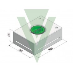 SERBATOIO 15 LT 38x29x14 cm CON INSERTI PER FIX SYSTEM-TAPPO MASCHIO VERDE