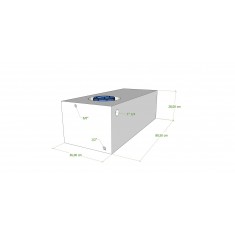 SERBATOIO 90 LT BIANCO NATURALE 90x36x28 cm TAPPO FEMMINA VERDE
