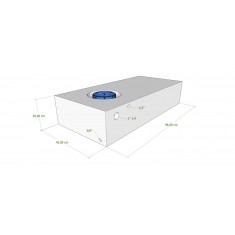 SERBATOIO 88 LT BIANCO NATURALE 98x45x20 cm TAPPO FEMMINA VERDE