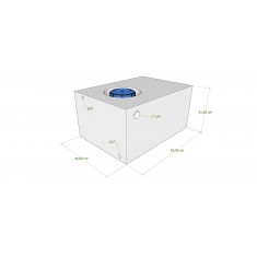 SERBATOIO 85 LT BIANCO NATURALE 64x45x31 cm TAPPO FEMMINA VERDE