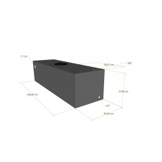 SERBATOIO 80 LT NERO 100x30x27 cm TAPPO MASCHIO VERDE