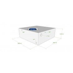 SERBATOIO 70 LT BIANCO NATURALE 58x58x21 cm TAPPO FEMMINA VERDE