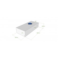 SERBATOIO 70 LT BIANCO NATURALE 90x40x20 cm TAPPO FEMMINA VERDE