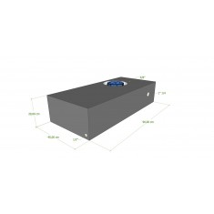 SERBATOIO 70 LT NERO 90x40x20 CM TAPPO FEMMINA VERDE