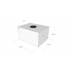 SERBATOIO 70 LT BIANCO NATURALE 55x40x30 cm TAPPO MASCHIO VERDE