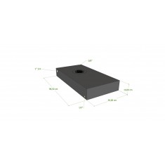 SERBATOIO 65 LT NERO 99x50x14 cm TAPPO MASCHIO VERDE