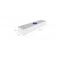 SERBATOIO 63 LT BIANCO NATURALE 130x27x18 cm TAPPO FEMMINA VERDE