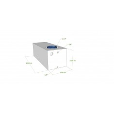 SERBATOIO 60 LT BIANCO NATURALE 80x29x27 cm TAPPO FEMMINA VERDE