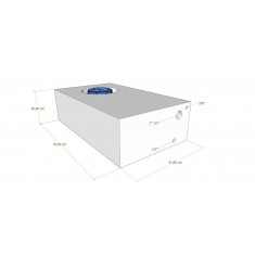 SERBATOIO 57 LT BIANCO NATURALE 70x41x20 cm TAPPO FEMMINA VERDE