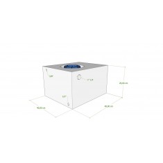 SERBATOIO 50 LT BIANCO NATURALE 49x40x29 cm TAPPO FEMMINA VERDE