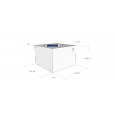 SERBATOIO 50 LT BIANCO NATURALE 42x42x28 cm TAPPO FEMMINA VERDE