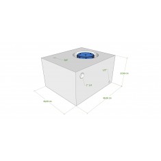 SERBATOIO 48 LT BIANCO NATURALE 48x40x27 cm TAPPO FEMMINA VERDE