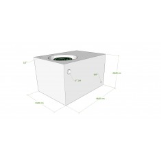 SERBATOIO 45 LT BIANCO NATURALE 48x33x28 cm TAPPO MASCHIO VERDE
