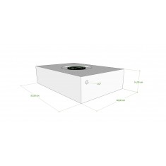SERBATOIO 32 LT BIANCO NATURALE 40x58x14 cm TAPPO MASCHIO VERDE