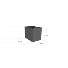 SERBATOIO 32 LT NERO 40X26X31 cm TAPPO MASCHIO VERDE