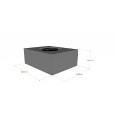SERBATOIO 15 LT NERO 38x29x14 cm TAPPO MASCHIO VERDE