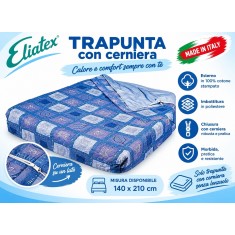 Sacco letto trapunta 140x210 con cerniere senza lenzuola
