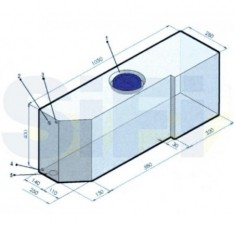 Serbatoio acqua 100 litri per Ducato X250 Corto.