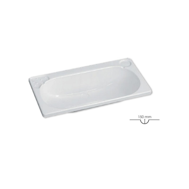 Lavandino per bagno L 653 x P 345 mm