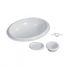 Lavandino per bagno ovale ad incasso L 400 x P 360 mm