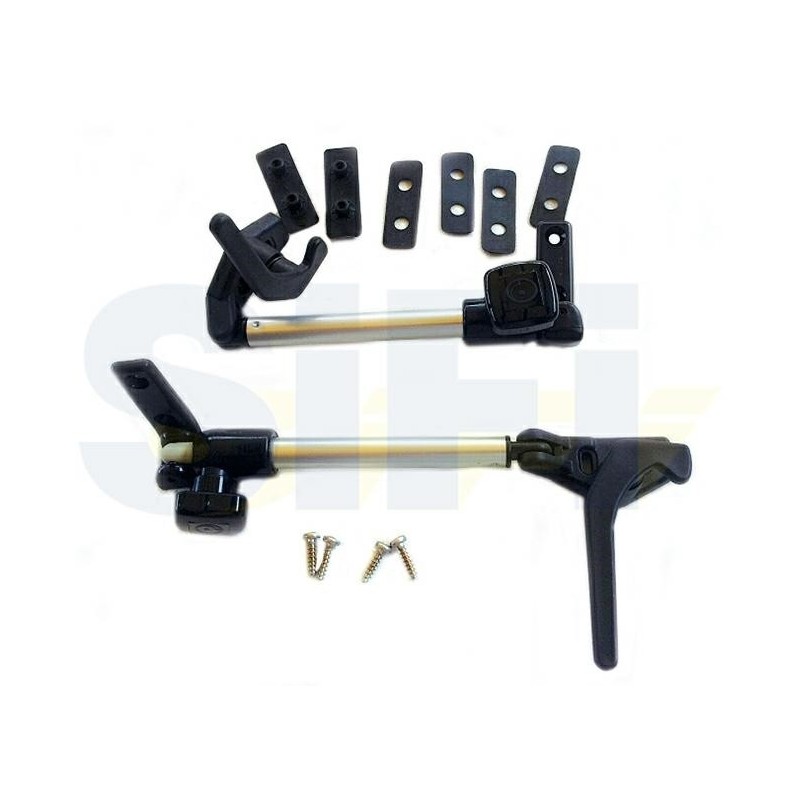 COPPIA BRACCETTI A COMPASSO DX/SX H.300 CON MANIGLIE