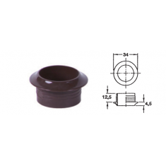 ROSETTA 16 MM MARRONE PER SERRATURA PUSH-LOCK