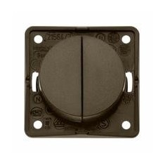 Doppio Interruttore Unipolare Berker Marrone Con Cornice